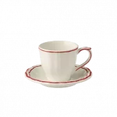 Gien, Filet Rouge Kopp med skål