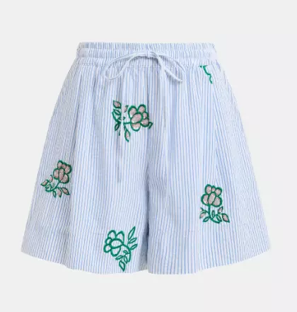 Essentiel, Juste Embroidered Mini Shorts