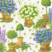 Caspari, Napkin-Potted hydrangeas