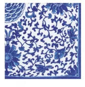 Caspari, Napkin-Blue/wht Indigo garden
