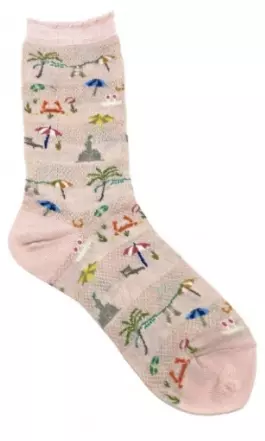 Antipast, summer beach pink socks