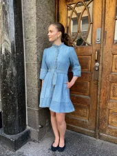 Bytimo, Denim Mini Dress Light Blue