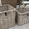 A2 living, Maxi Low Square Rattan Basket - Kubu
