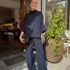 MKDT Studio, Bailee Crepe Georgette Navy