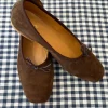 Lolo Ballerina, Suede Chocolat Cuoio
