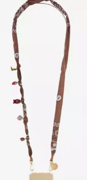 LaCoqueFrancaise, Laia Bandana Marron Charms