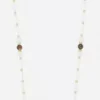 LaCoqueFrancaise, Iris Chain Perles Beige 120 cm