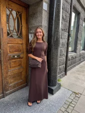 byTiMo, Jersey Fitted Dress Brown