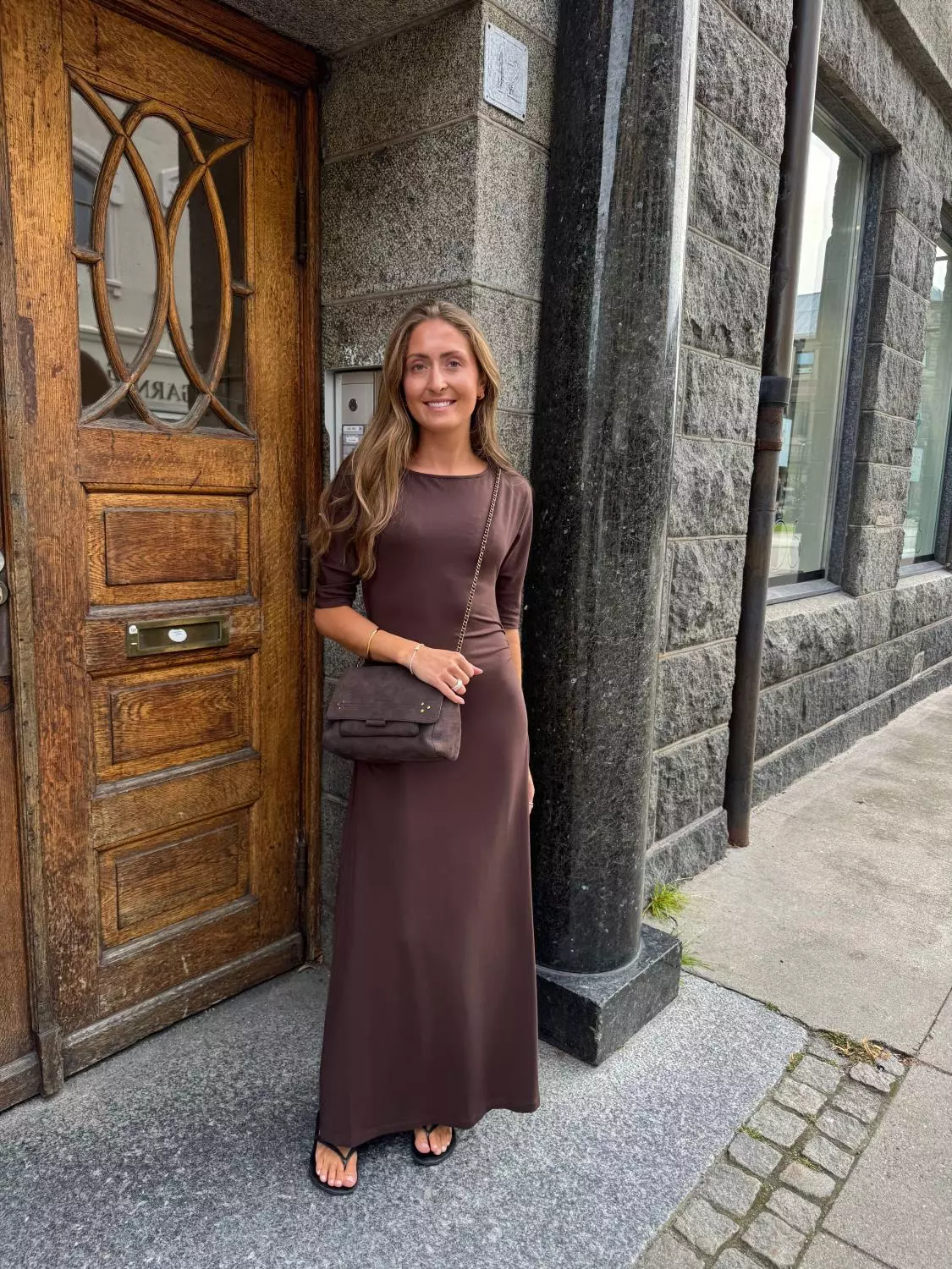 byTiMo, Jersey Fitted Dress Brown