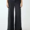 Shaft Jeans, Flaire Smocking Denim Over Black