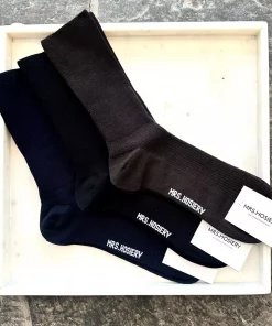 Mrs. Hosiery, Solid Crew Sock Brown