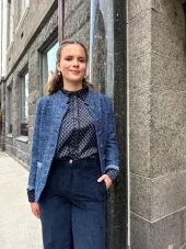 Dea Kudibal, Emelda NS Jakke Lurex Blue