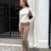 FRAME, Le Slim Palazzo Modernist Pocket Corduroy Soft Taupe
