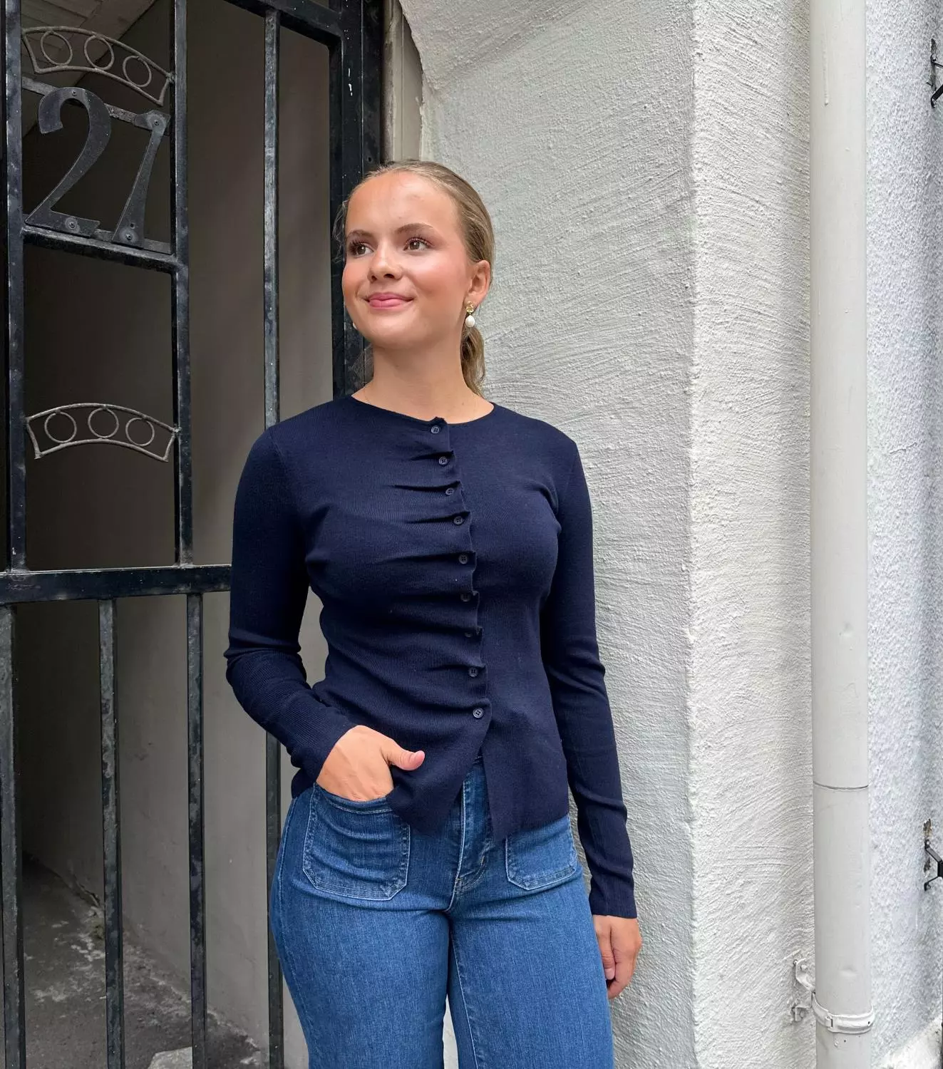 Suncoo Paris, Knitted Gilet Gamira Bleu Nuit