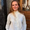 Suncoo Paris, Woven Blouse Lucie Blanc Casse