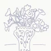 L’Atelier Samedi, 'merci' Flower Vase Folding Card