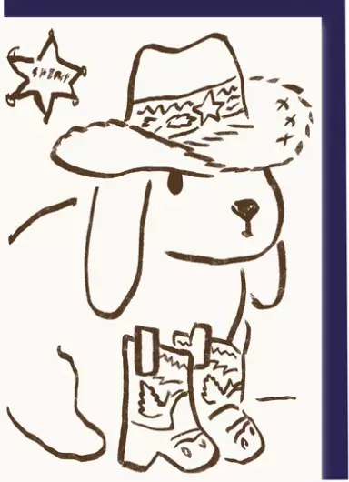 L’Atelier Samedi, Sheriff Bunny Folding Card