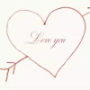 L’Atelier Samedi, 'Love you' Heart Folding Card