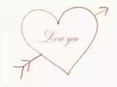 L’Atelier Samedi, 'Love you' Heart Folding Card
