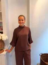 MKDT STUDIO, Bailee Crepe Georgette Burgundy
