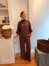 MKDT STUDIO, Palmira Crepe Georgette Burgundy