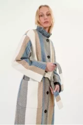 APOF, Dafne Coat Milano Stripe