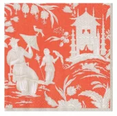 Caspari, Napkin Mandarine Silk Road