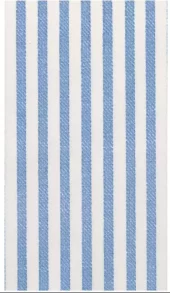 Caspari, Napkin Melograno Stripe Blue - Paper Linen