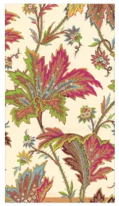 Caspari, Napkin Paisley Leaves Ivory