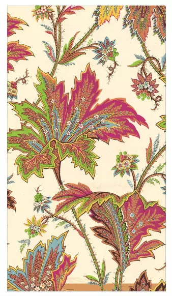 Caspari, Napkin Paisley Leaves Ivory