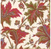 Caspari, Napkin Ivory Paisley Leaves