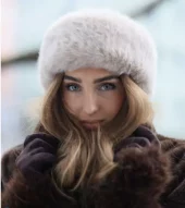 Nectar, Fur Headband Beige