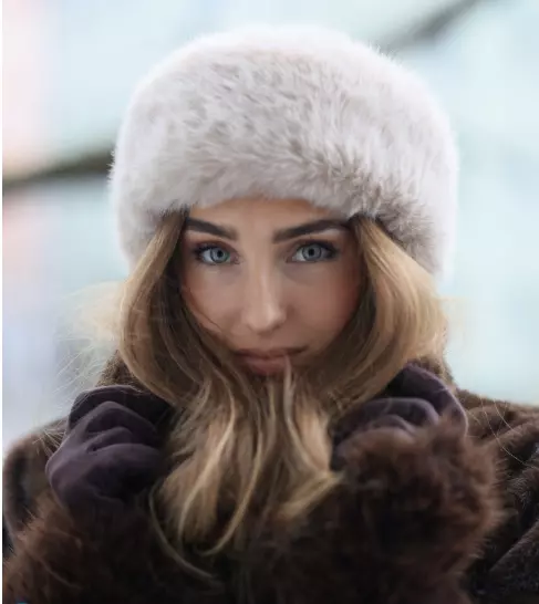 Nectar, Fur Headband Beige