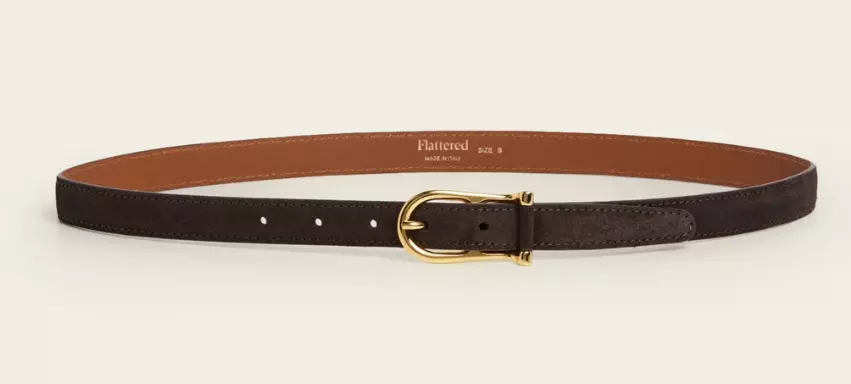 Flattered, Betty Belt Suede, Chocolate