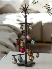 deux living copenhagen, Small Dark Metal Tree with Mixed-Color Beads