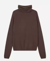 Peoples Republic of Cashmere, Womens Roll Neck, Dark Brown