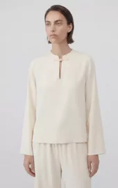 Marville Road, The Emery Twill Blouse Creme
