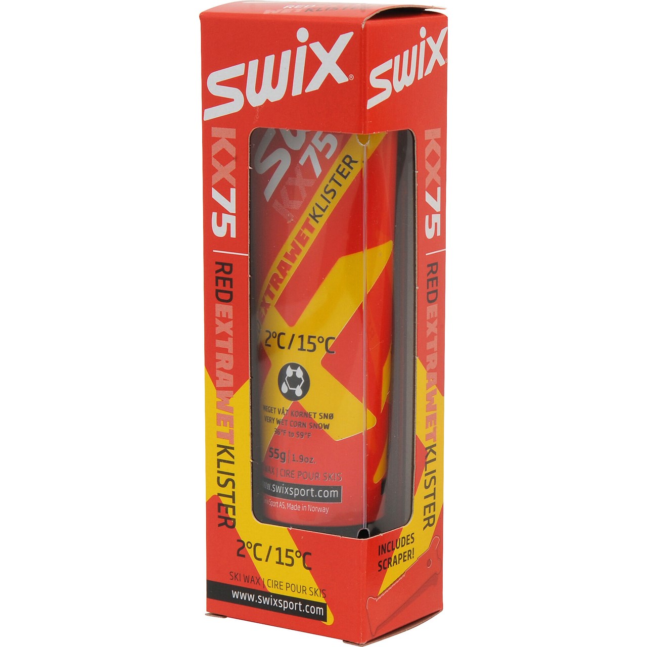 Swix Klister KX75 Rød Extra +2C/+15C