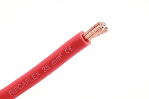 Skanbatt Batterikabel 35mm2 PLUSS/RØD pr meter.