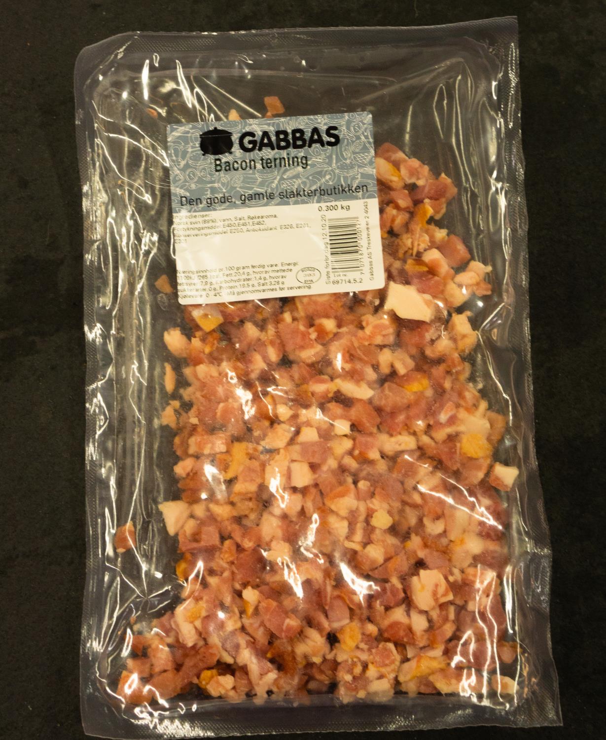 Bacon terning 300gr Gabbas