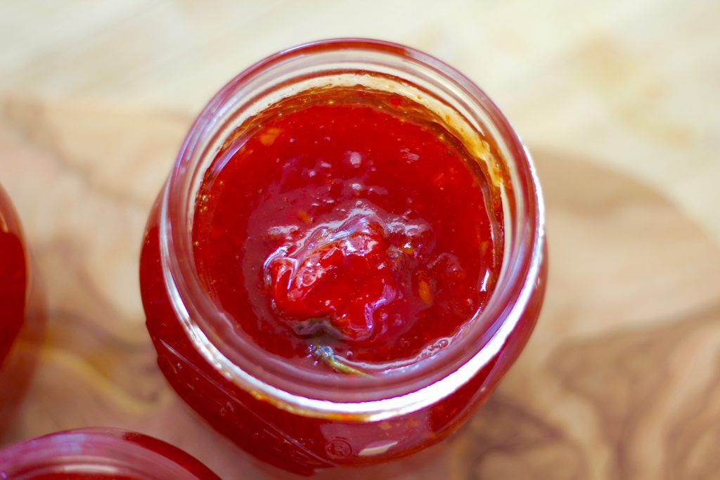 Chilimarmelade per glass