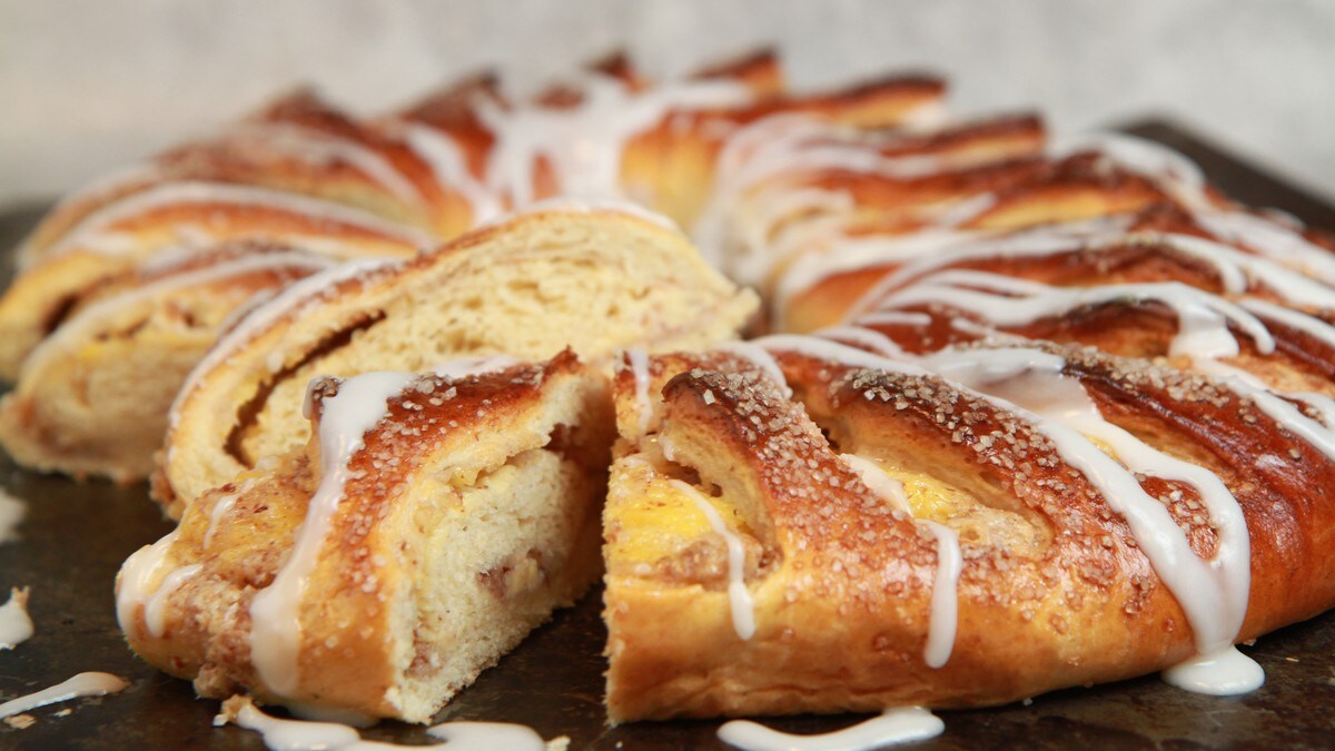 Kringle med vaniljekrem 1/4 stk