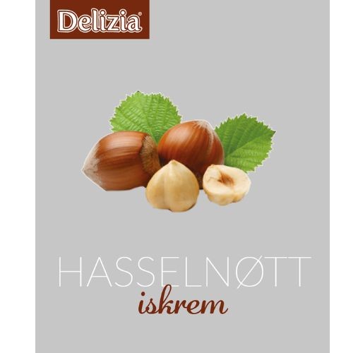 Delizia Hasselnøtt iskrem 450ml