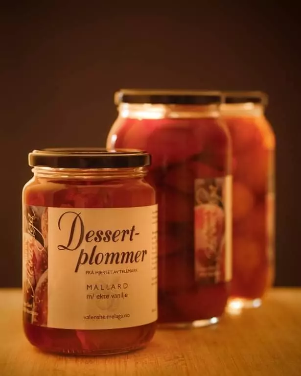 Dessertplomme 1060ml fra Valen Gård
