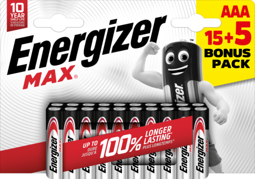 Energizer Max AAA/E92 (15+5 pack)