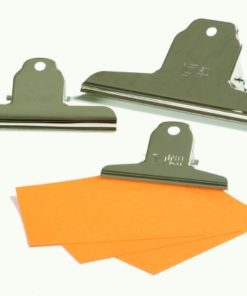 Büngers Papirklemme, blank med 145mm bredde.