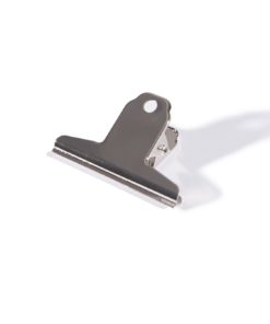 Büngers Papirklemme, blank med 76mm bredde.