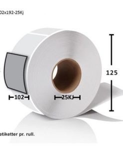Termoetikett 102x192 stk Ø25 POSTETIKETT VANLIG