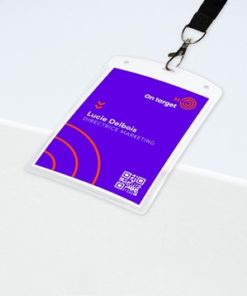 Navneskiltholder med nøkkelbånd XL 105x148mm (10)