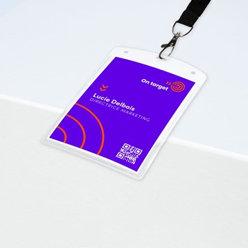 Navneskiltholder med nøkkelbånd XL 105x148mm (10)